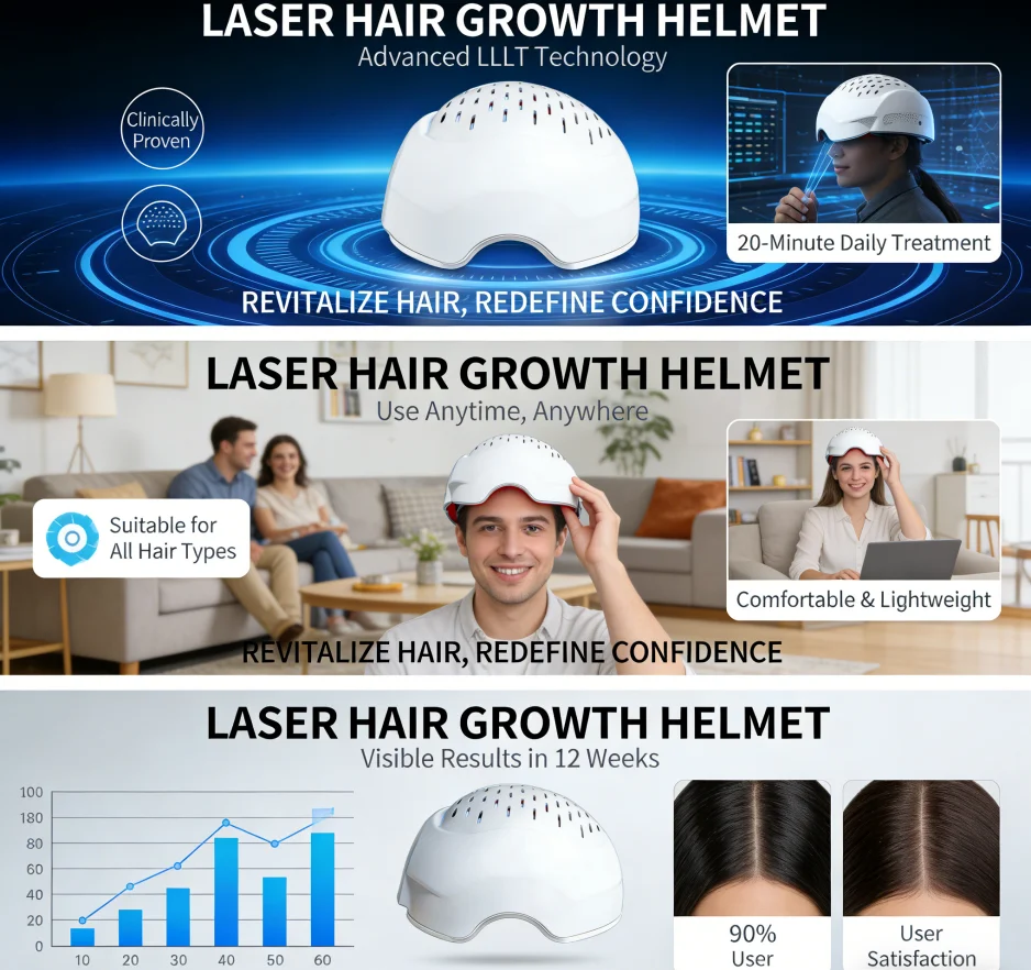 

Лазерный шлем для лечения волос COZING-C300, 6750 мВт, высокая выходная мощность, 90x650 нм и 210x660 нм, светодиоды клинического класса, регулируемый, для лечения выпадения волос