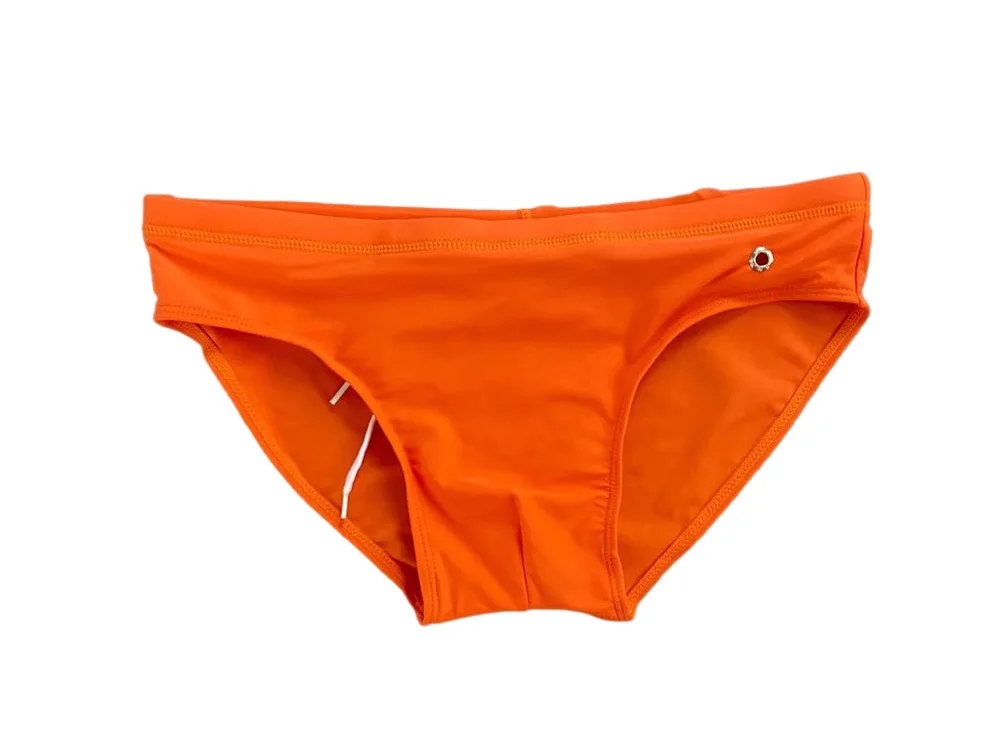 2025 trendy men's solid color swimsuit low waist triangle swimsuit sports fitness hot spring professional swimsuit 10026