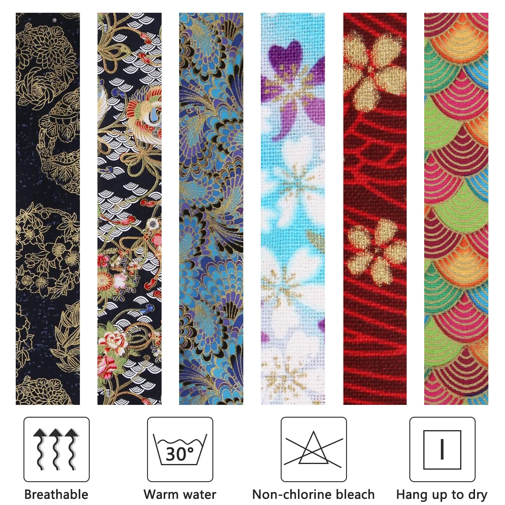 

A32P_Jelly Roll Fabric Strips for Quilting,40 PCS Roll Cotton Fabric for Sewing with Different Patterns DIY Craft Patchwork