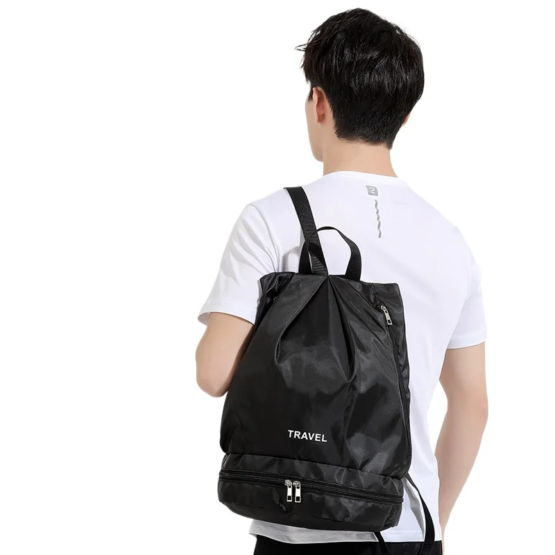 Waterproof Dry Wet Separate Backpack,Swim Gym Beach Bag with Shoe Compartment,Large Travel Rucksack for Sports Swimwear Wet Bag