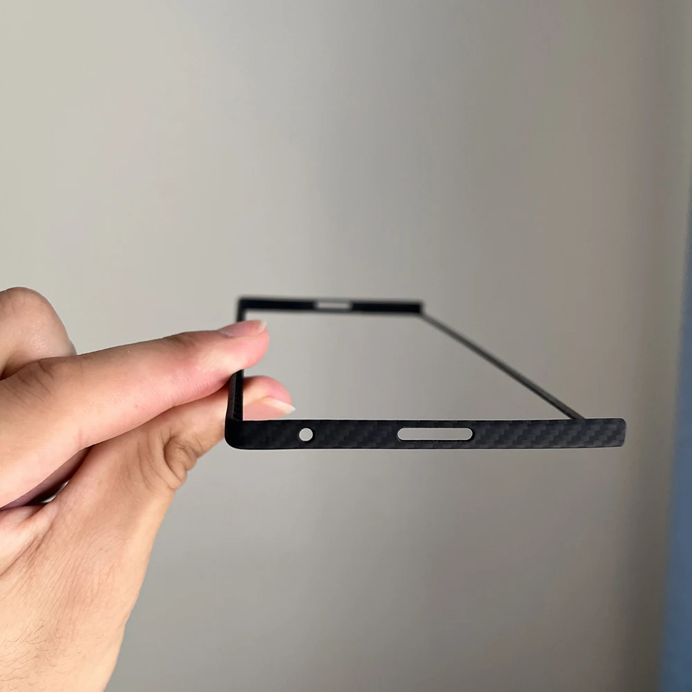 Przednia ramka etui na telefon Samsung Galaxy Z Fold 8 ultra, osłona z włókna aramidowego i węglowego, cienka, lekka, ochronna ramka przednia. — zdjęcie produktu 2