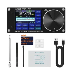 HAMGEEK ATS25 Pro+ Bluetooth Wifi HAVA bandını destekler FM SW SSB MW LW HAVA SDR Alıcısı Havacılık Bandı Alıcısı ürün yazılımı 4.2 SI5351