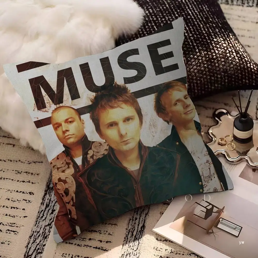 Capa de Almofada Muse Band Anime para Sofá e Cama 45x45 cm - Moda