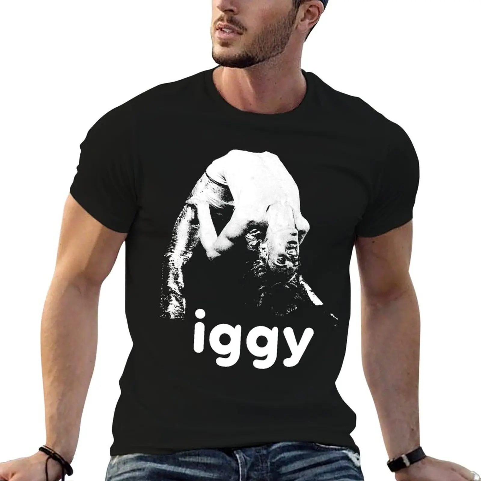 iggy - The White Stencil T-Shirt essential t shirt customs mens clothes