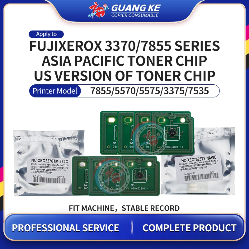 Original chip toner powde chips sldy3370xp0122 para xerox 7855 7525 7350 7535 7545 7556 7830 7835 7840 7845 3370 3375 5570 5575