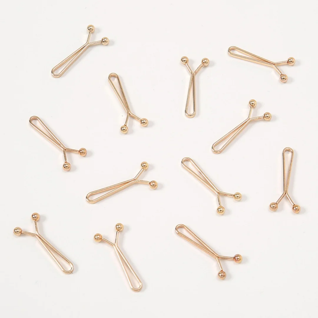 Großhandel 12 teile/beutel Schal Clip Brosche Pins Einfarbig Verziert Zubehör Für Frauen U-Förmigen Hijab Schal Pins Clip 2,3*1,5 cm