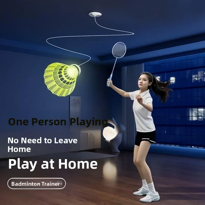 

Тренажер для бадминтона для дома, автоматический, для одного игрока, с функцией вращения, на присоске, из АБС-пластика, для тренировок студентов, фитнес-инструмент