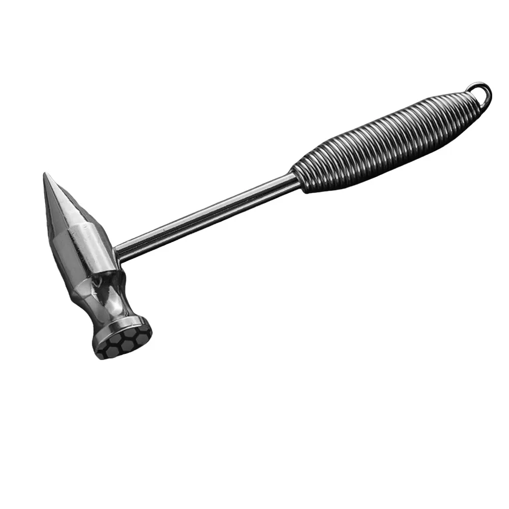 Marteau à écailler pour soudage en acier à haute teneur en carbone, avec poignée en spirale pour la précision, pièces d'outils à tête plate et cône, 1 pièce