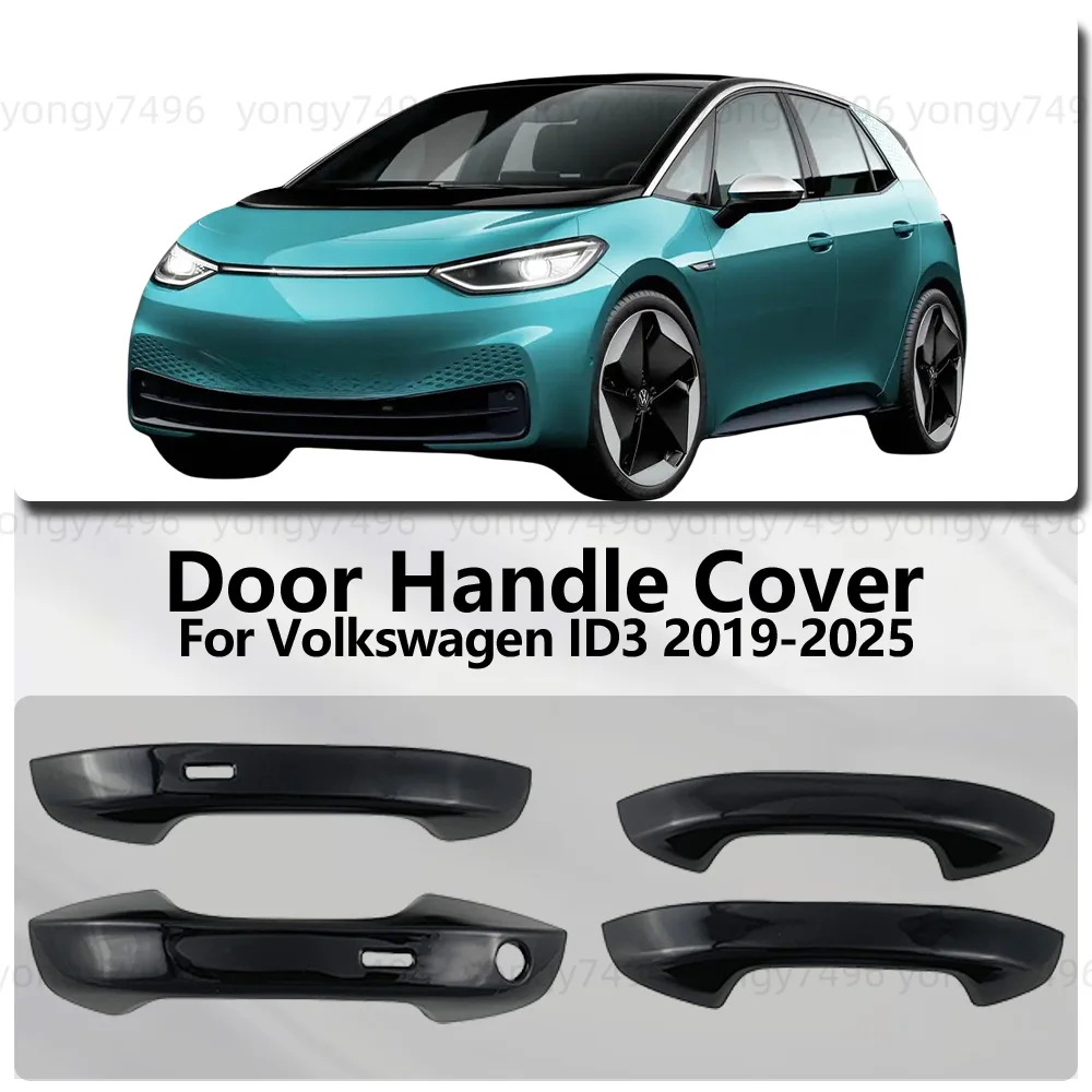 

For Volkswagen ID3 2019-2025 Carbon Fiber Chrome Silver Matte Black Bright Black Handle Cover For Volkswagen ID3 2019-2025