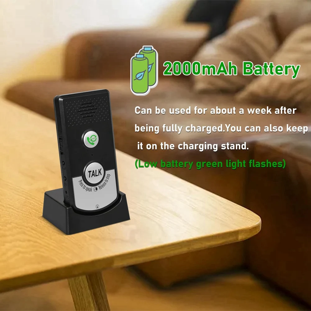 ABKN-Wireless Intercom Voice Monitor Reminder Smart Two-Way Intercom Suitable For Home  Hotel