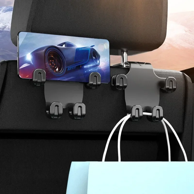 

Автомобильный крючок на заднее сиденье, подвесной держатель для мобильного телефона, подставка для ленивого заднего сиденья, кронштейн для подголовника телефона для IPhone, Samsung, всех телефонов