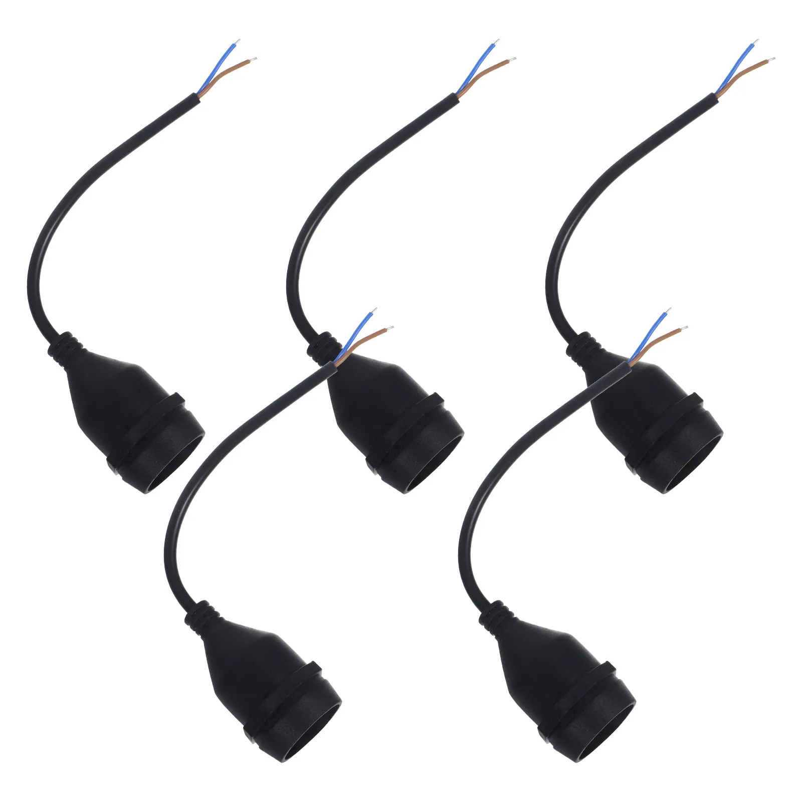 

5pcs E27 Waterproof Lamp Holder Black Single Socket 30cm Length Outdoor Light Sockets Hanging Cord Accessories Ceiling Kitchen
