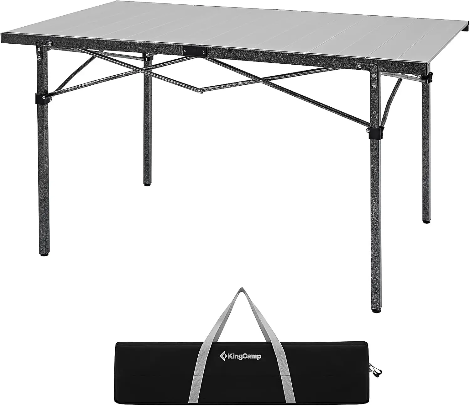 Camping Table Folding Portable Table Aluminum Roll Up Lightweight Foldable Large Camp Table for Indoor Outdoor Picnic Backyard,