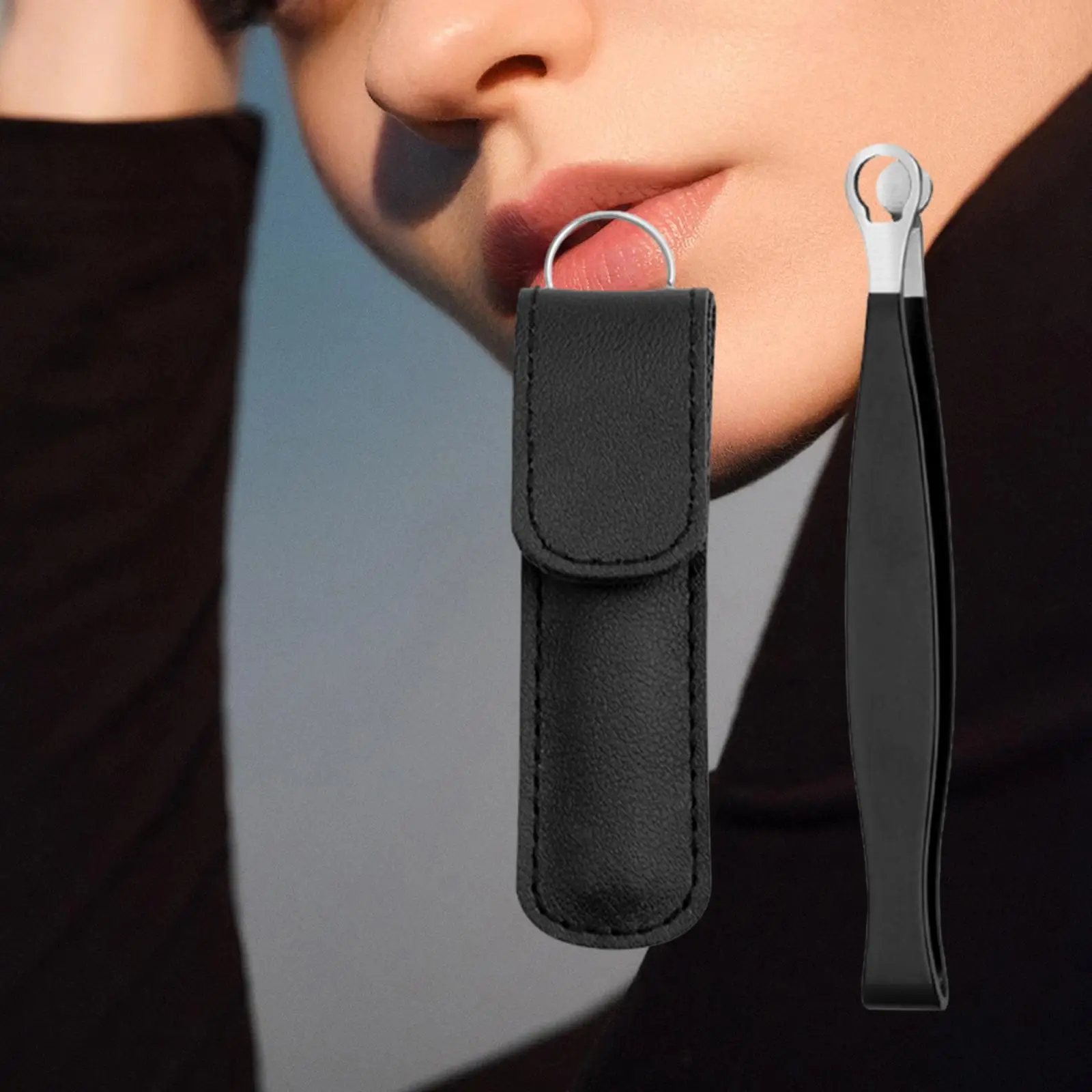 Pinzette per peli del naso Manico ergonomico Trimmer in acciaio inossidabile Pinzette portatili di precisione per la depilazione dell'orecchio del sopracciglio del viso