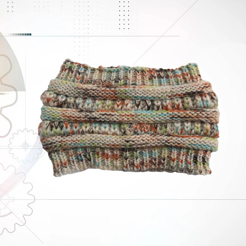 الدافئة صوف مبطن محبوك قبعة ذيل حصان البيج رشاقته غزل الصوف عقال للتخييم في الهواء الطلق صالح قبعة فارغة الشعر