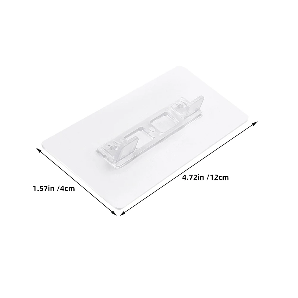 16pcs Traceless Wardrobe Layer Support Clear Plastic Adhesive Bracket Strong Loadbearing No Drilling Adjustable Position Easy