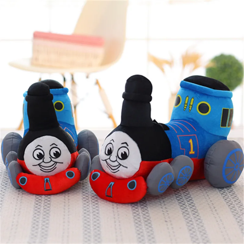 

New 25-35cm Wholesale Of Children'S Plush Toys, Gifts, Cartoon Dolls, And New Soft And Skin Friendly Pillows For Blue Trains
