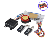 12V Motorcycle Handlebar Lock Anti-theft Sound light Security Alarm System 125db Vibration Alarm Remote Control Start On Engine