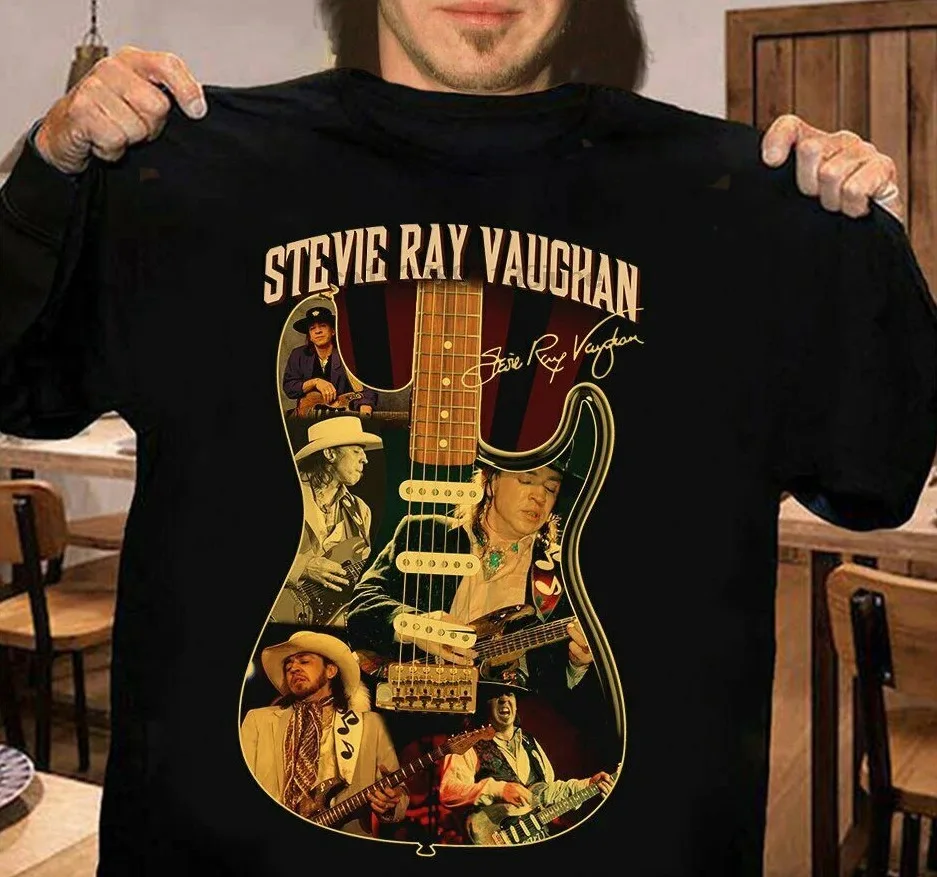 Stevie Ray Vaughan-Shirt Short Sleeve Black Unisex Men Size S-234XL CC826