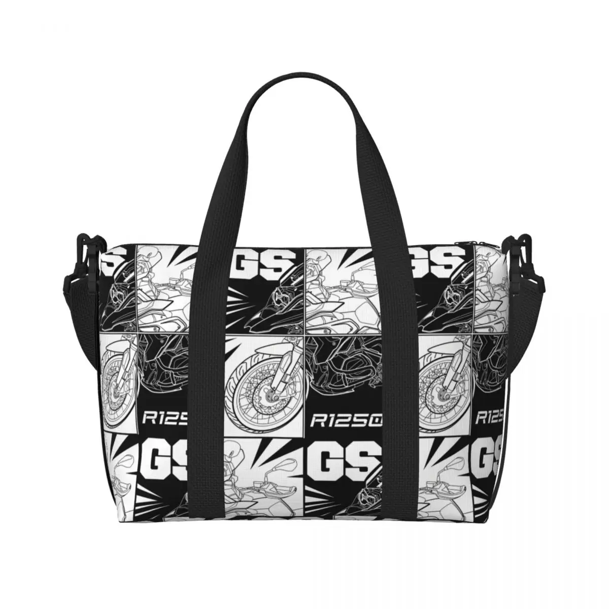 Custom GS Adventure Motorcycle Beach Tote Bag for Women Hot Big Compartment Gym Beach Travel Bags
