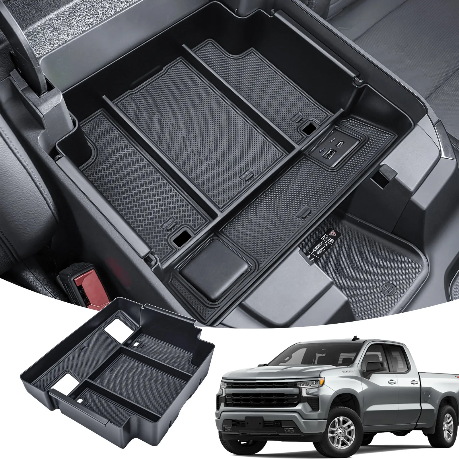 

Center Console Organizer for 2022 Refreshed Silverado/sierra 1500 2023-2025 Silverado/sierra 1500 2024-2025 Silverado/sierra
