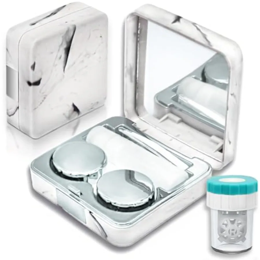 Portable Contact Lens Case with Cleaner Washer