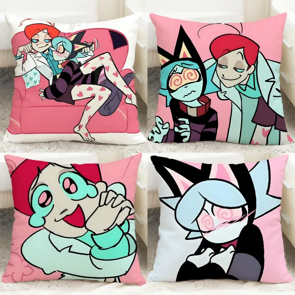 

popular cartoon PSYCHO CUTIES Cushion Cover Comfortable Reversible Pillow Cover Ideal for Car Sofa Bedroom & Beyond