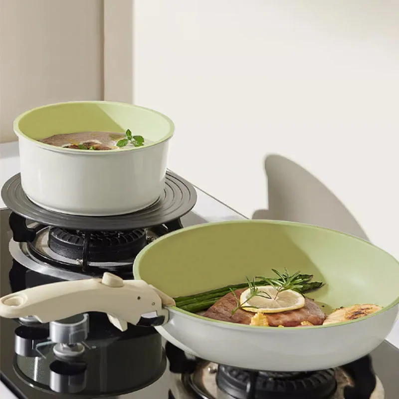 

26cm Non-stick Frying Pan with Detachable Handle Wok Skillet Pancake Egg Cookware for Gas Stove Pot Induction Cooker