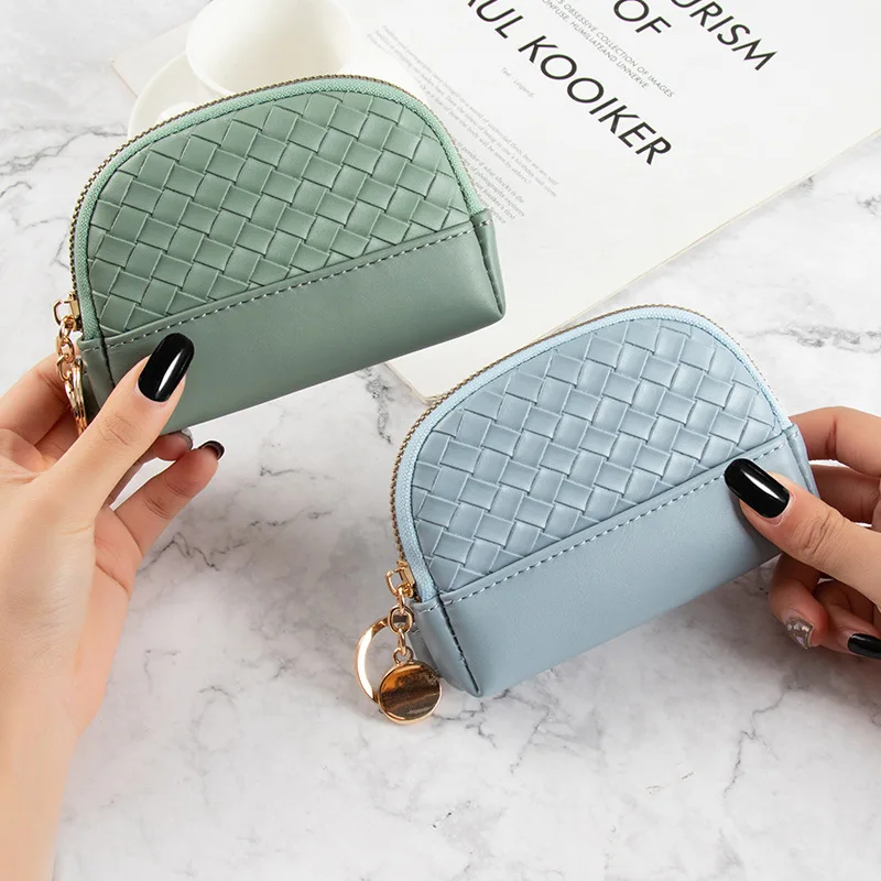 Women Short Wallets PU Leather Female Plaid Purses Nubuck Card Holder Wallet Fashion Woman Small Zipper Wallet with Coin Purse
