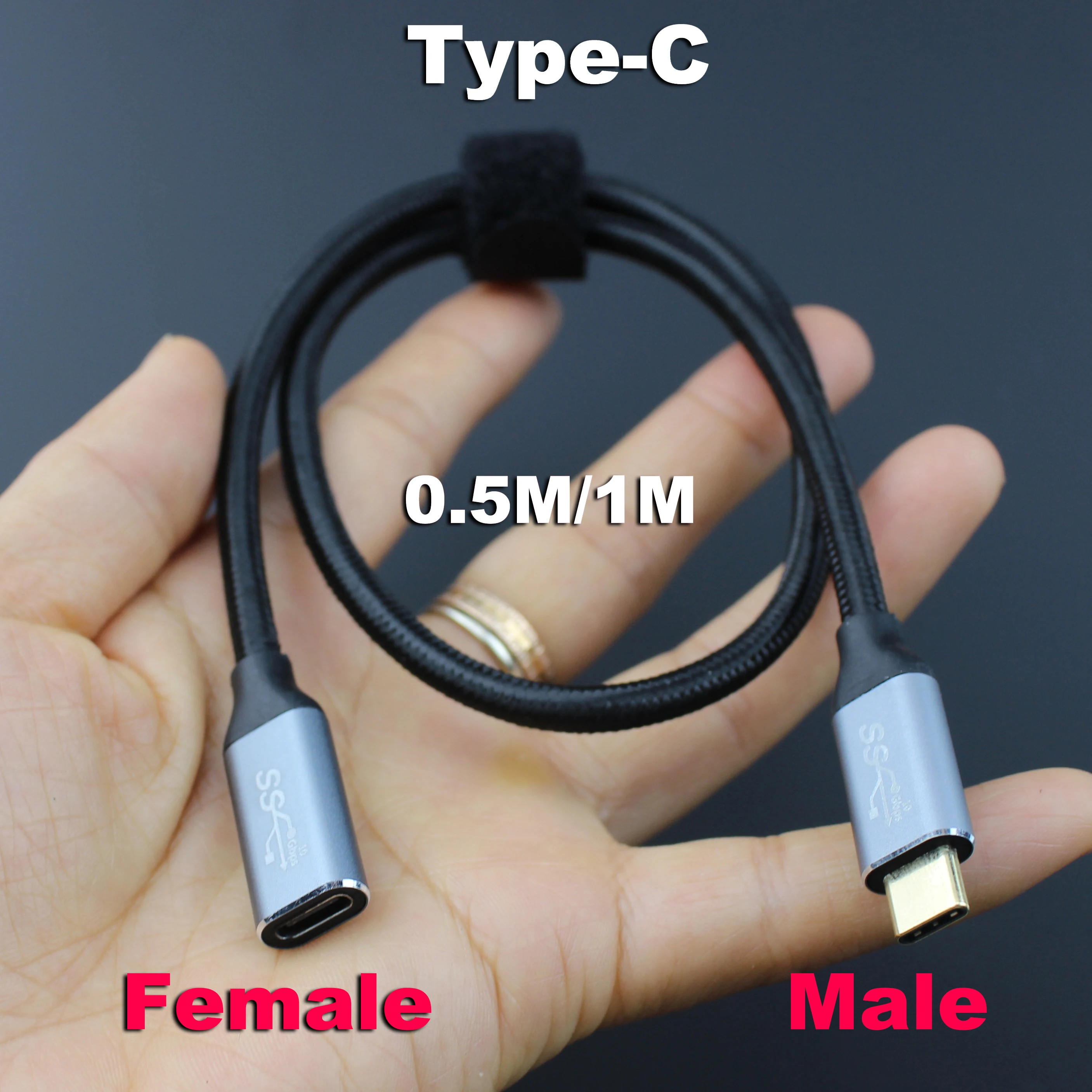 

1pc PD 60W Type-C Male to Female Extension Cable USB Power Supply 0.5/1m Charging Cord Wire Extending Cord Line MA-1205 MA-1206