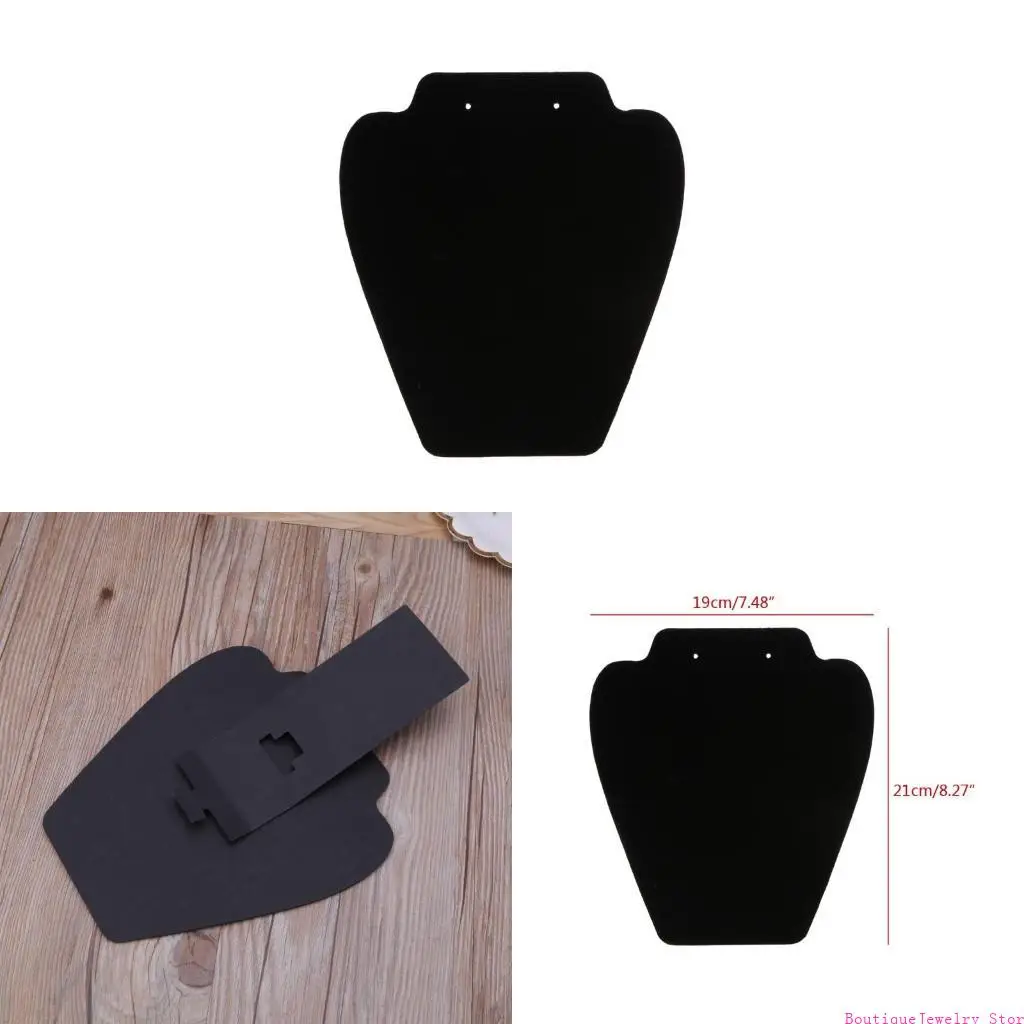 E1PE Display Stands Black Necklace Earing Reinforced Bracket
