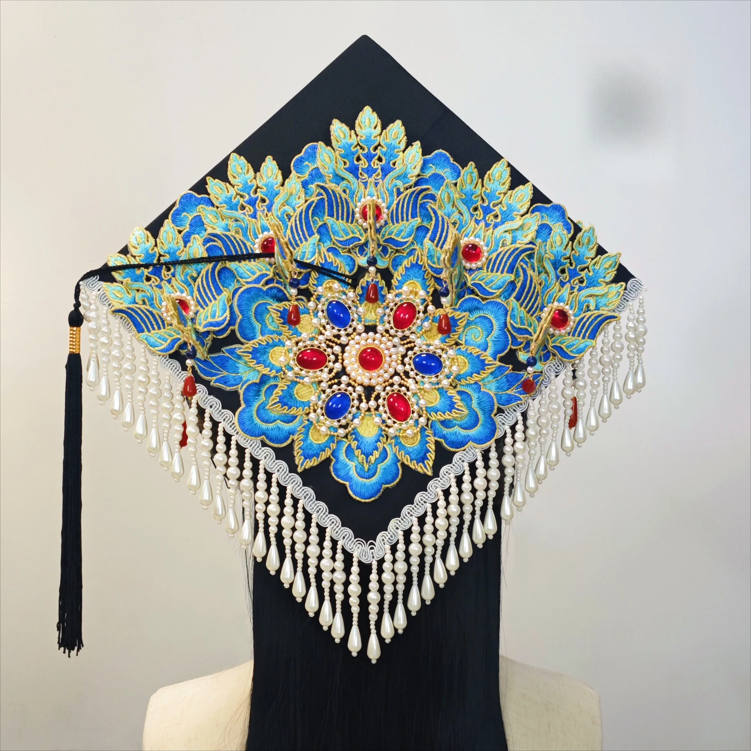 Limited Offer Original National Style Scholar Hat Graduation Phoenix Crown Pure Handmade Hat Modeling Accessories