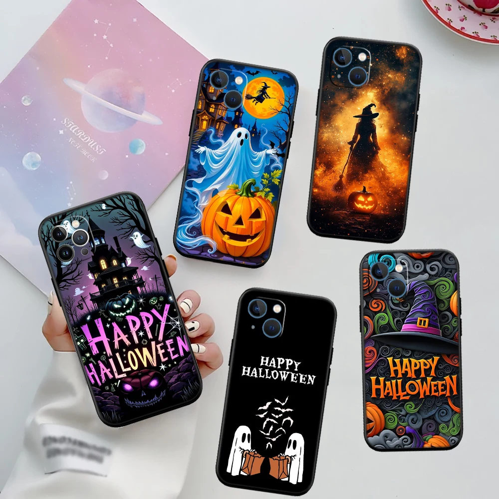 HU22 Happy Halloween Horror Phone Case for Samsung Galaxy M06 M15 M16 M35 M55 M56 A36 A42 A50 A50S A51 A52 A32 A33