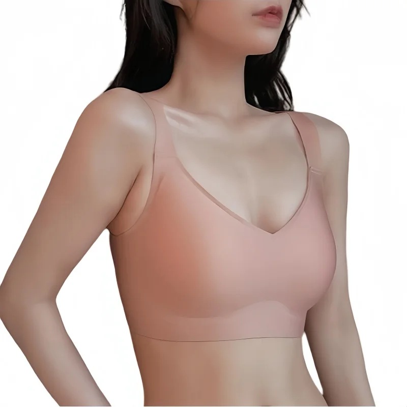 3Pcs/Set Women One-Piece Seamless Bra Large Size Wireless Support Lingerie Adjustable Straps Underwear Daily Intimates M-3XL　