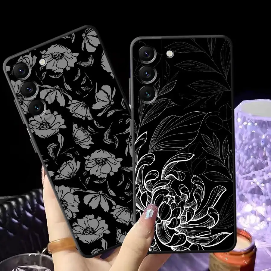 Case for Samsung Galaxy A20s A50 A56 A71 A73 A03 A53 A05 A30s A06 A04 A02s Phone Cover Vintage Floral