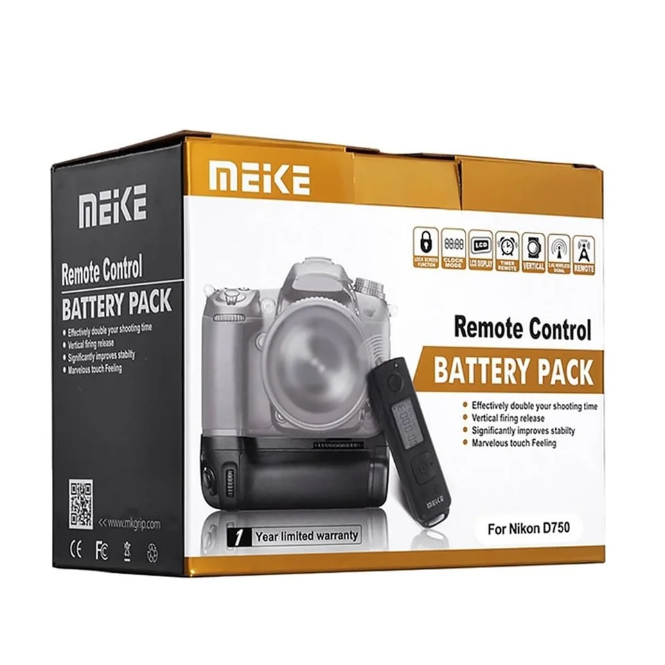 Meike MK-DR750 垂直バッテリーグリップ Nikon D750 カメラ用 MB-D16