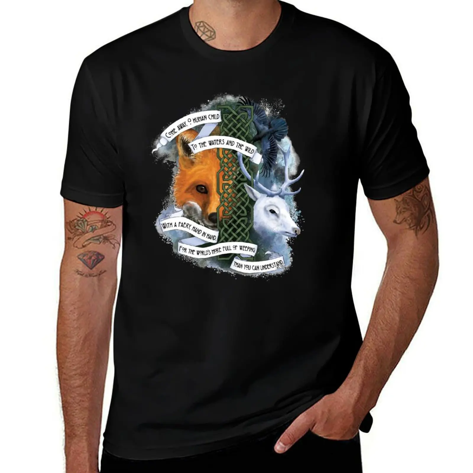 

Poetry Quote The Stolen Child by W.B. Yeats T-Shirt Lightweight Sport Basic T-Shirt