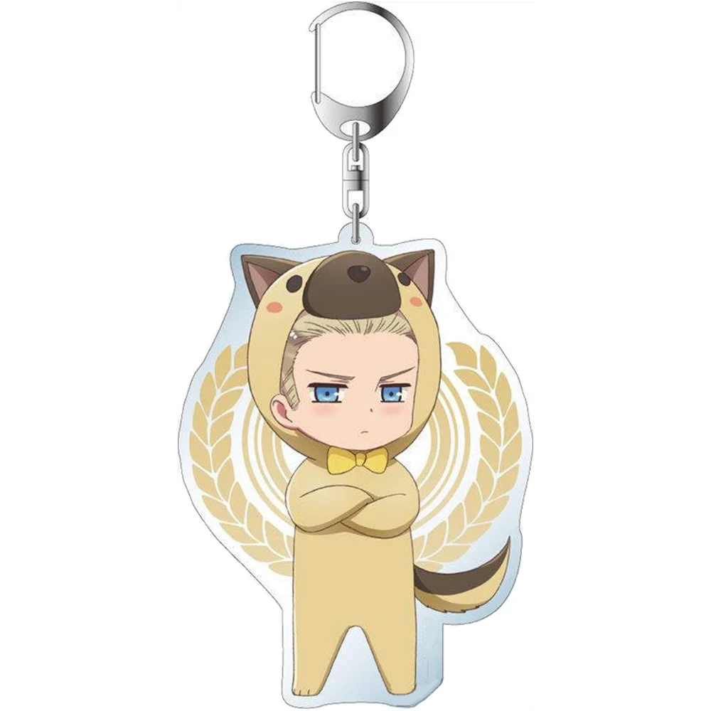 Guo Xiao Luo Anime Peripheral Store Hetalia:The World Twinkle Kigurumi Ver Acrylic Keychain Pendant Ornamen Fans Gifts About 6cm