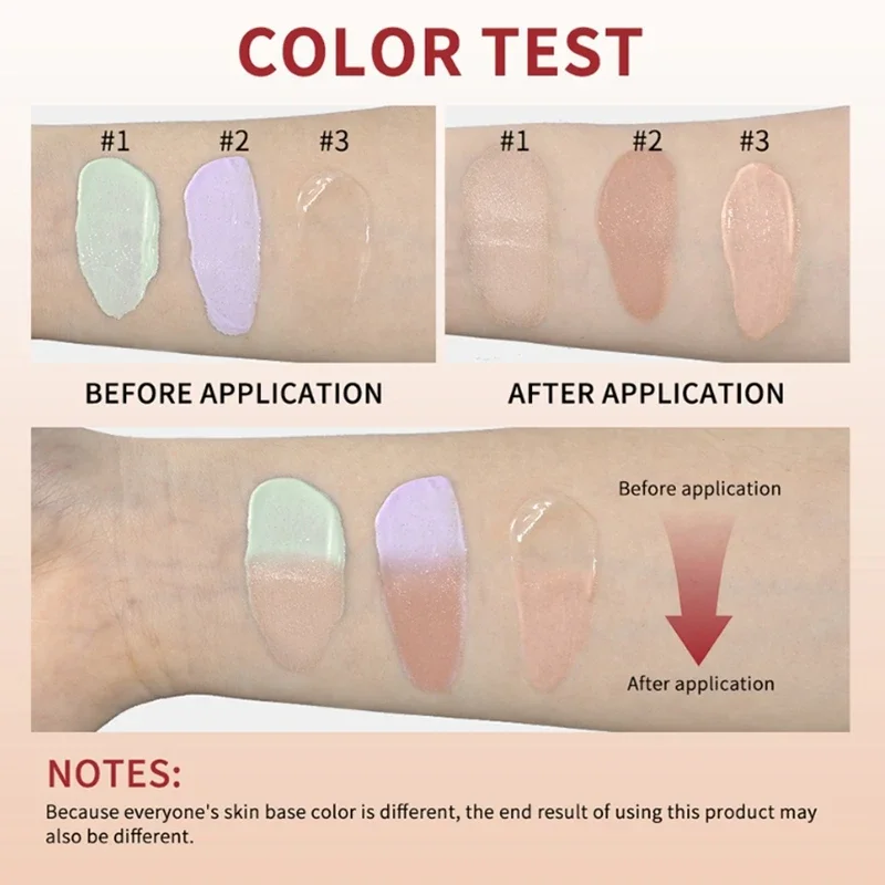 CC Crema per la correzione rossa Primer idratante Trucco anti-sudore impermeabile prima del correttore Cosmetico per il trucco delle donne duraturo