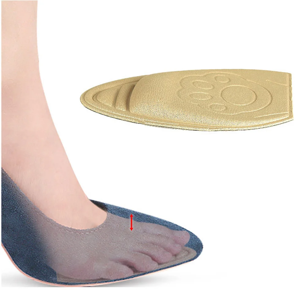 Almofadas antiderrapantes para antepé, 4 pares, almofadas adesivas para sapatos, meia palmilhas confortáveis, almofadas metatarsas, alívio da dor, meia palmilhas