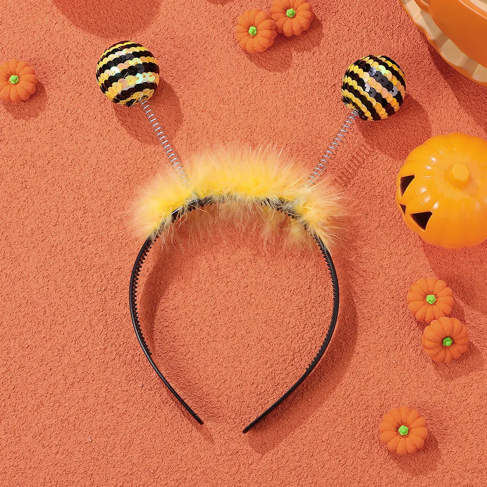 

2pcs Party Headband Holiday Hair Accessories Bee Antenna Headbands for Women Girls Adjustable Size Soft Material Christmas