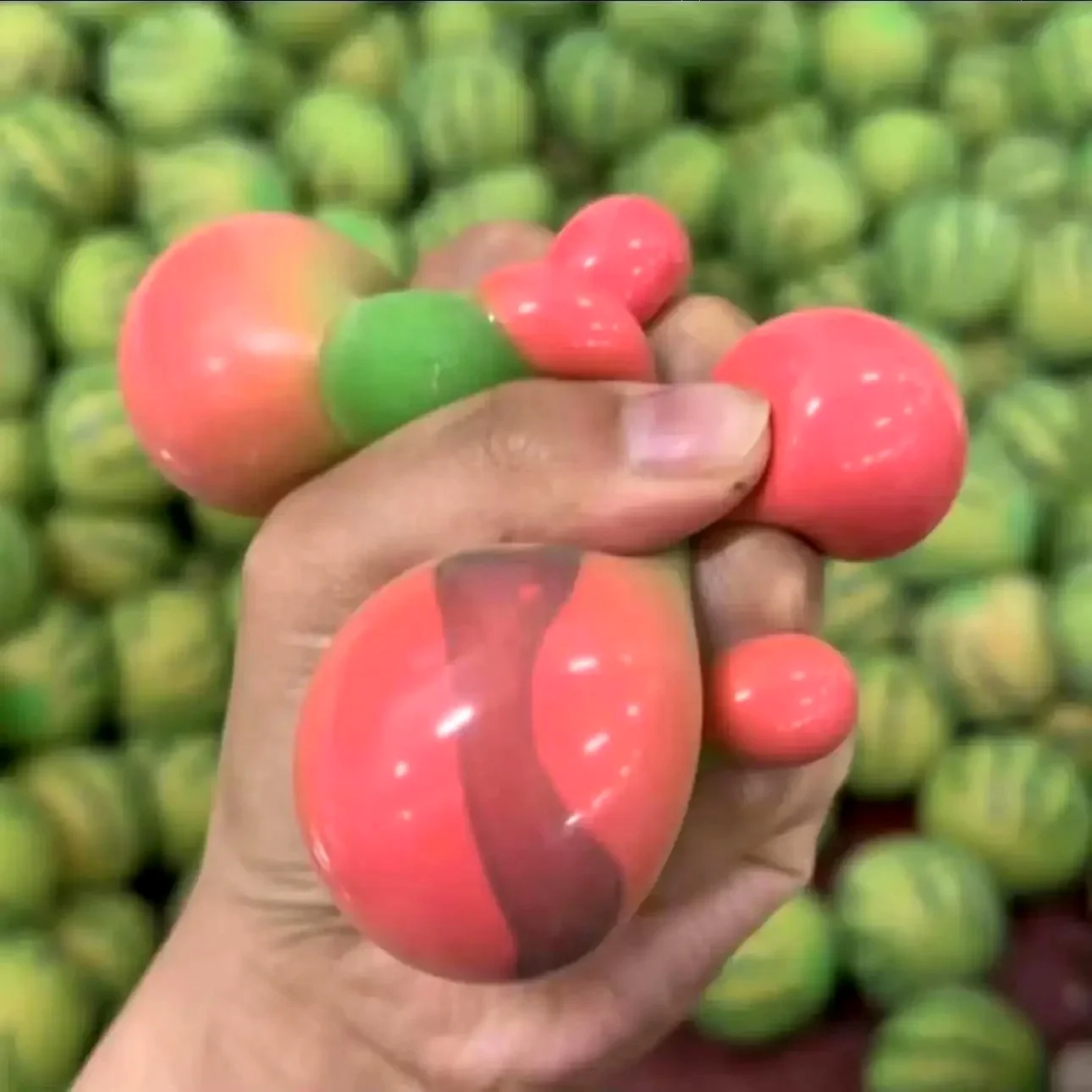 Summer limited color watermelon pinch music vent decompression artifact slow rebound decompression pinch toy can change color