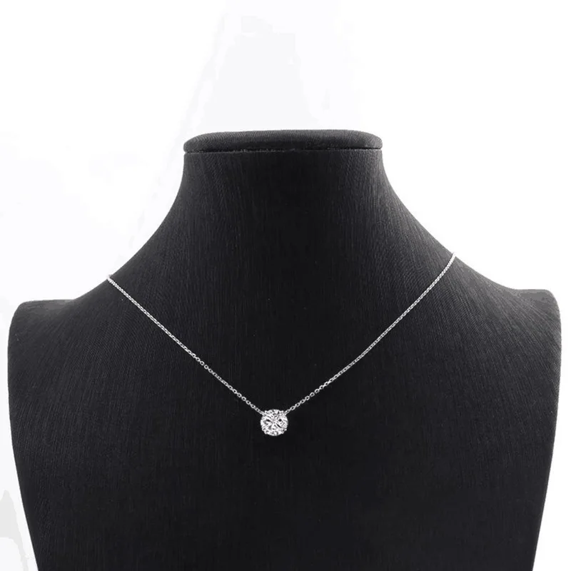 Lnkry 6,5mm/8mm Solitär-Moissanit-Halskette 14K Goldfilled 8-Krappen Labor-Diamant-Halsketten für Damen 2026 Trend Schmuck Geschenk