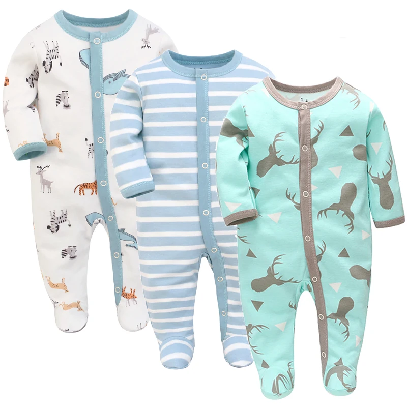 

2022 Winter Newborn Rompers 1/2/3pcs Baby Boy Clothes Long Sleeves Girl Fall Toddler Jumpsuit 0-12months Infant Overalls Cotton