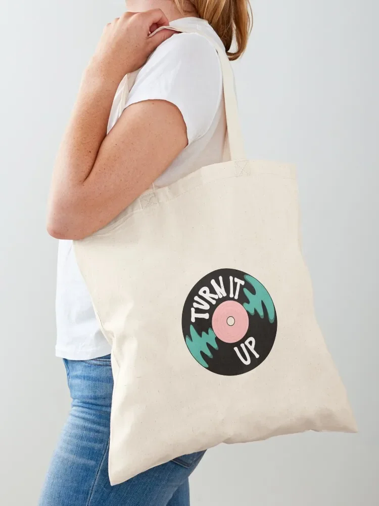 Turn Up the Music Tote Bag tote bags men shopper bags for women shopping cart bags Women's shopper