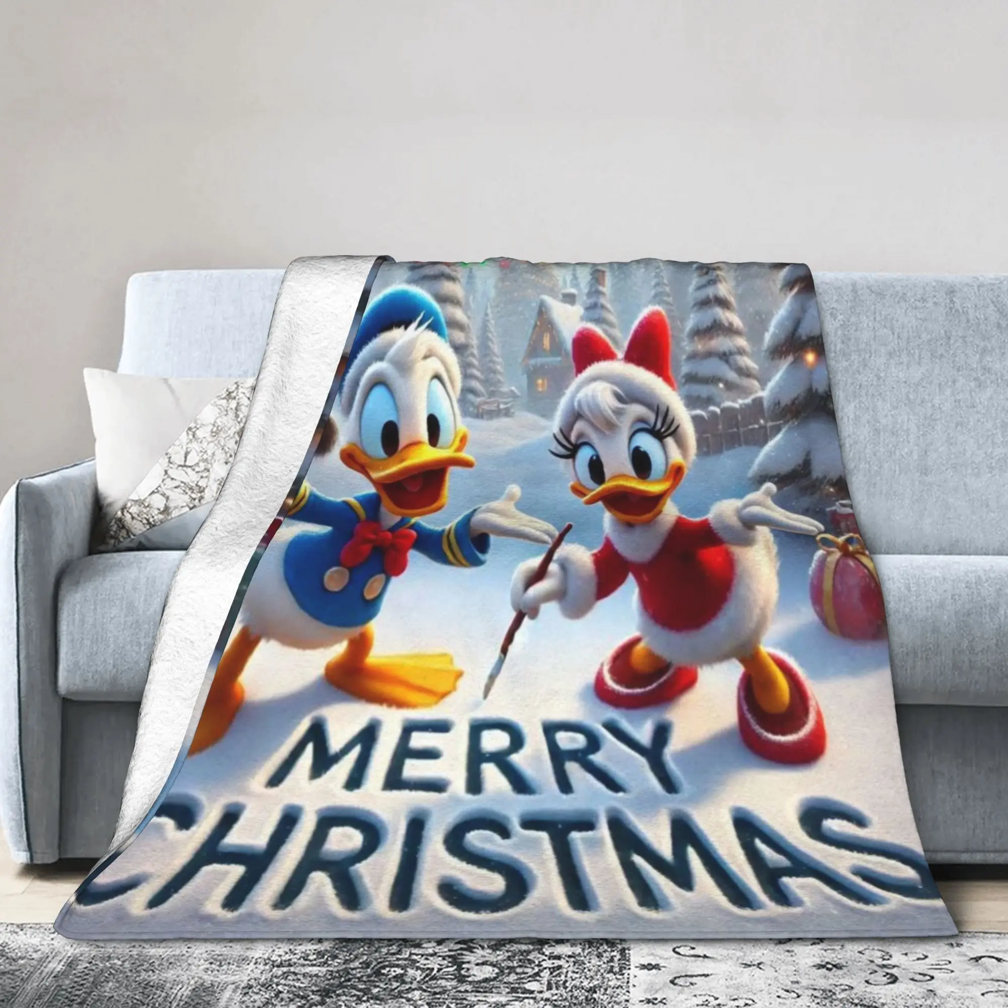 

Расслабьтесь Дональд Дак, зимнее снежное рождественское одеяло, аксессуары, домашние декоративные пледы и одеяла, ультра-мягкая фланель для спальни