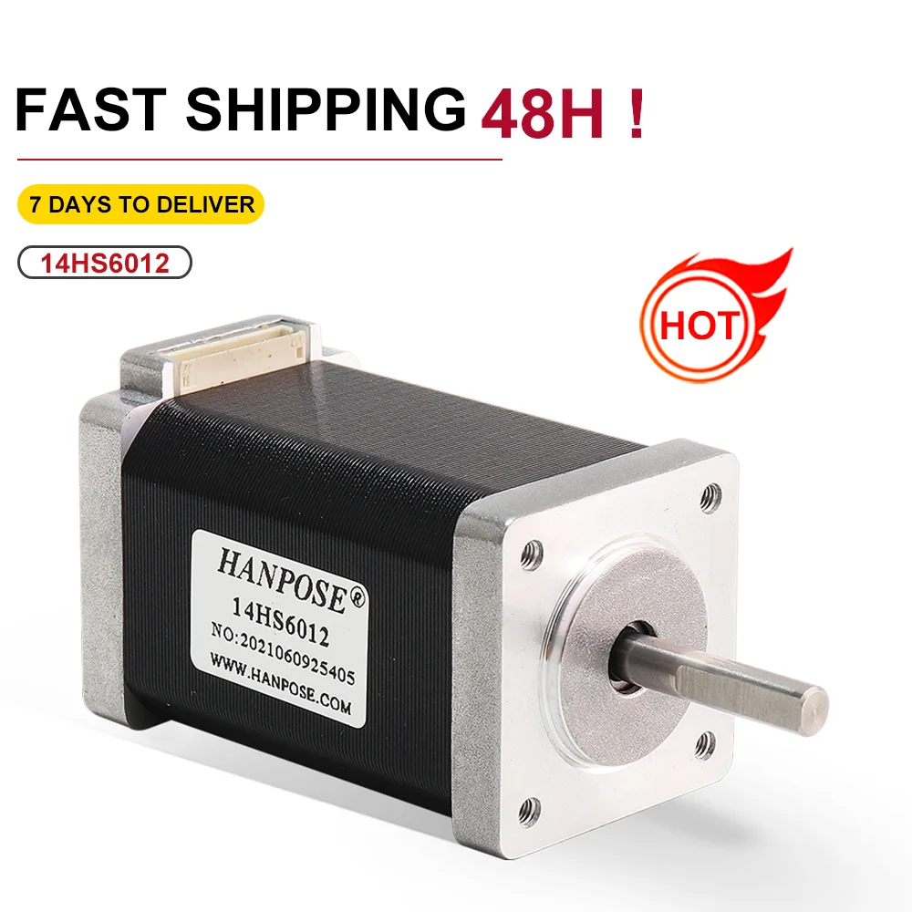 14HS6012 4-lead 60MM 1.2A 0.40N,M NEMA14 stepper motofor CNC worm wheel edging machine 12v stepper motor