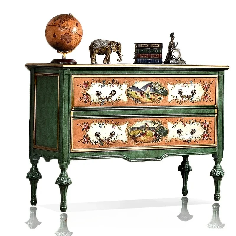 

European-style entrance hall cabinet, light luxury door decoration, screen, partition cabinet, American-style entrance cabinet