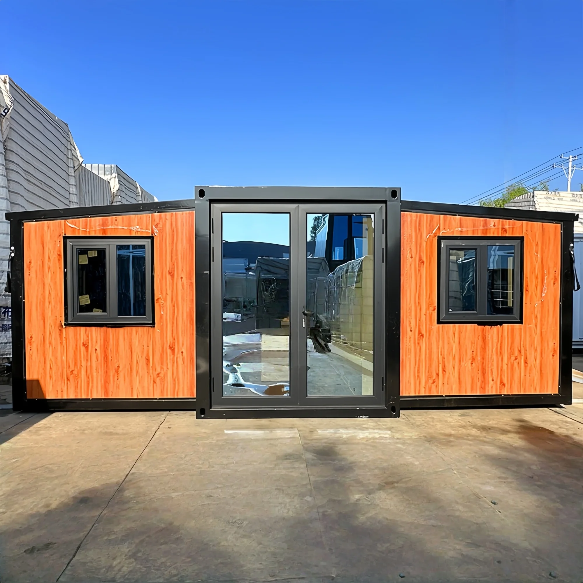 منزل حاوية متنقل محمول، منزل حاوية قابل للتوسيع مسبقًا، وحدات 2.3.4 غرفة نوم