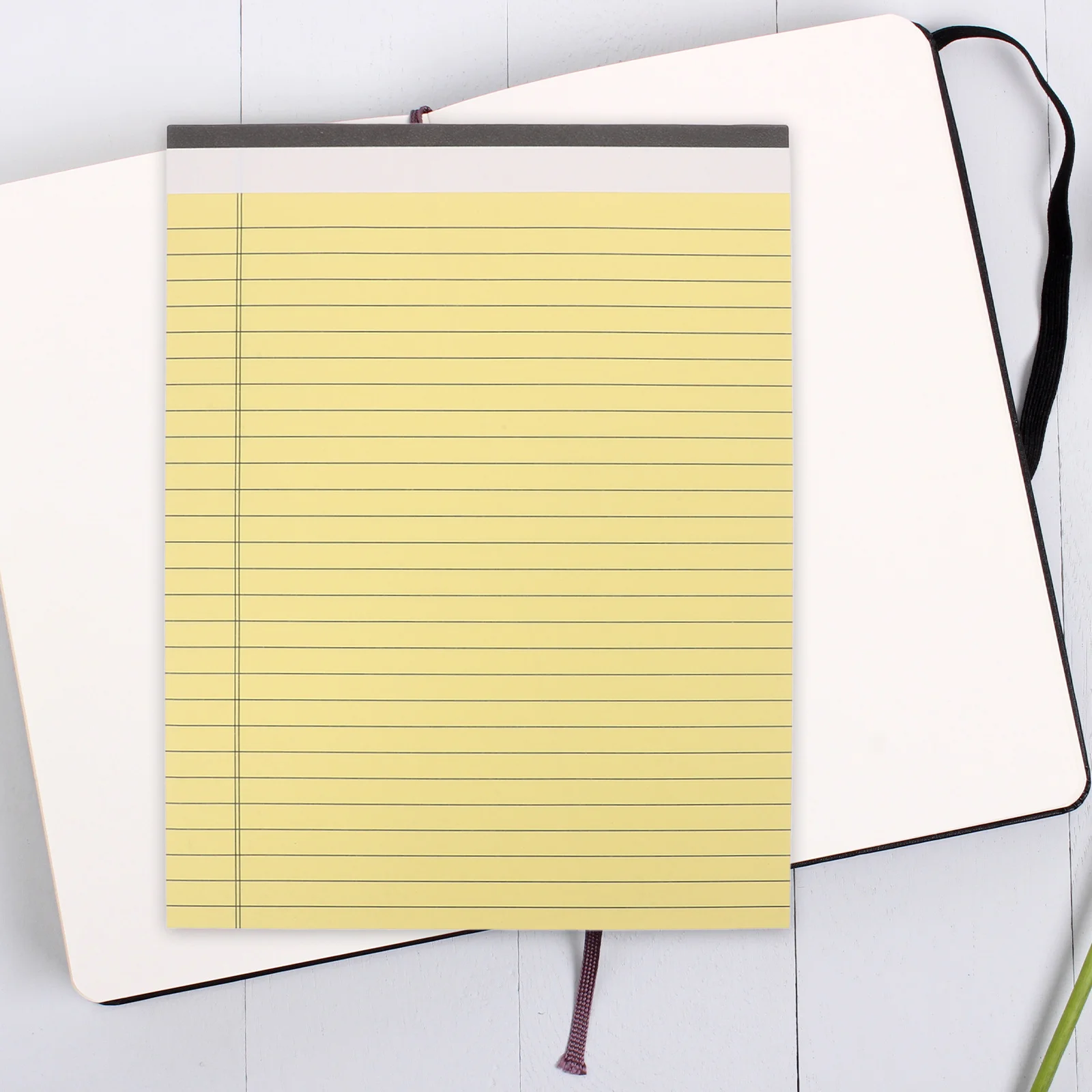 10 قطعة منصات قانونية ورقة صفراء كبيرة 203x280 مللي متر على الوجهين المسيل للدموع اصطف دفاتر الملاحظات لمكتب المدرسة-خذ #4